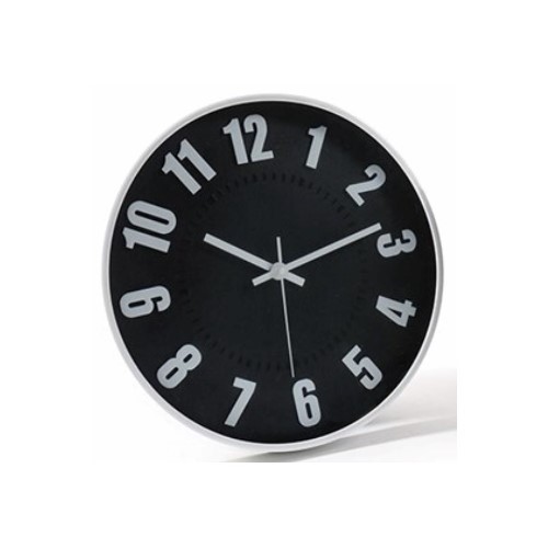RELOJ PARED MHOME NEGRO/BLANCO 30CMS